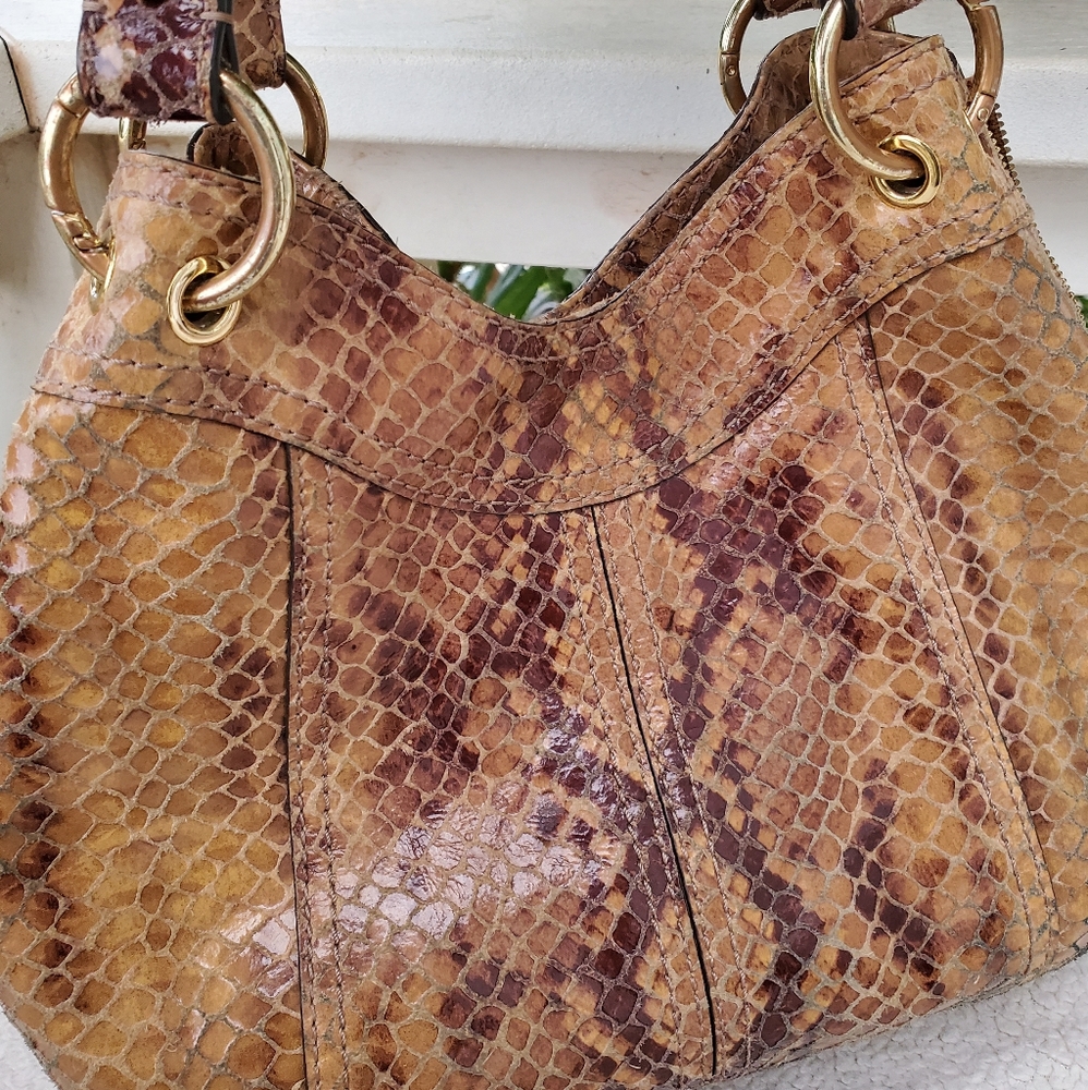 AUTHENTIC MICHAEL KORS SNAKESKIN HOBO - Picture 6 of 8